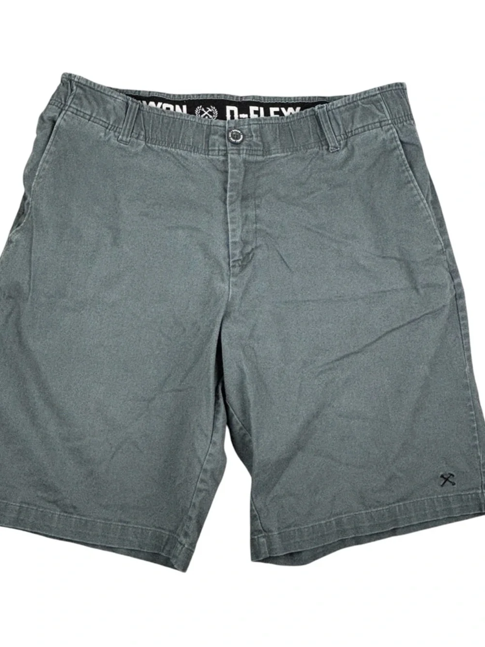 Dixxon Flannel Co Shorts Mens‎ Green D-Flexx Elastic Waistband Casual